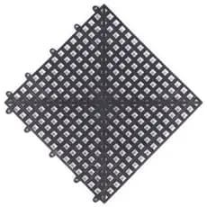 Tapete modular para box banheiro Vestiário 30x30cm Superfície Antiderrapante - PVC Flex PRETO