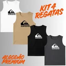 Kit 4 Regatas Masculina Algodão Varias Estampas Leve e Confortavel