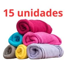 kit com 15 Toalhas de Banho Infantil popular simples - 57cm x 103cm 100% algodão