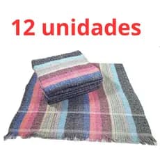 Kit com 12 Panos de chão listrados grande 103cm x 57cm 100% algodão