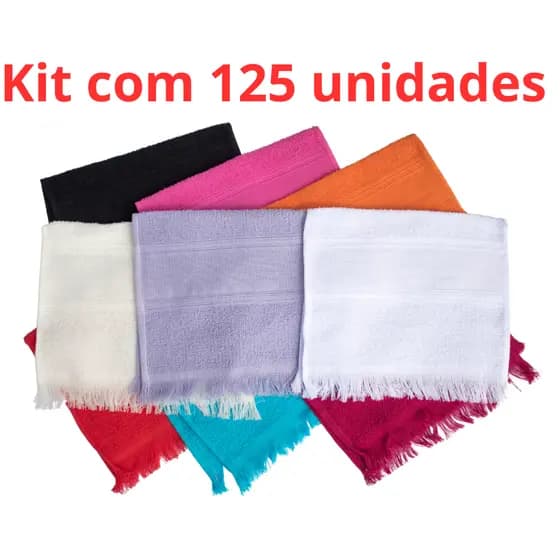 Kit com 125 Toalhas Social de mão para bordar artesanato escolar manicure - Beira Rio