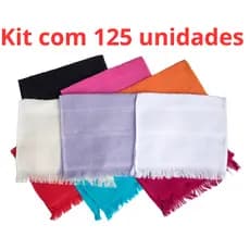 Kit com 125 Toalhas Social de mão para bordar artesanato escolar manicure - Beira Rio