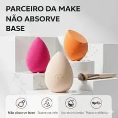 Kit 6/12/24 Esponjas Maquiagem Beauty Blender Macia Profissional Base Corretivo Seco Molhado Sem Marcas