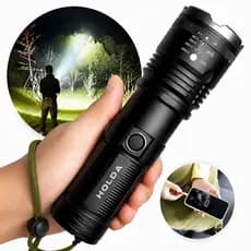 Lanterna Tática Laser Led Super Potente Recarregável USB 2000m Zoom Power Bank BM8516