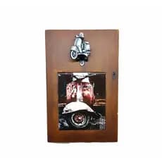 Abridor De Garrafa Parede Azulejo Moto Lambreta Scooter Madeira