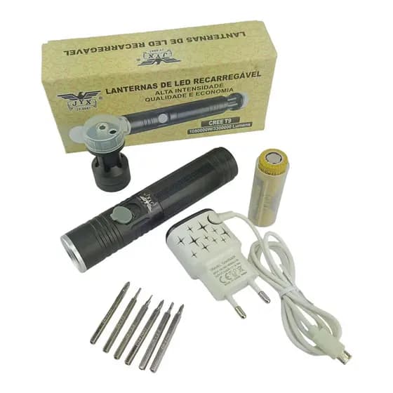 Lanterna Multifuncional Recarregavel USB Led T9