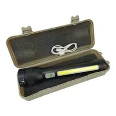 Lanterna COB Led P50 Recarregavel com Zoom + USB