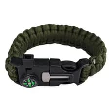 Paracord 550 Bracelete Pulseira Tatico Sobrevivência Verde
