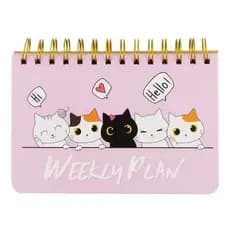 Planner semanal gatinhos - Papelaria fofa - Catlovers
