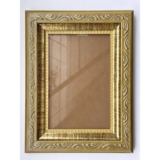 Porta retrato quadro 10x15 A6 moldura dourada trabalhada