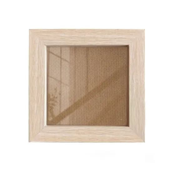 Kit 2 Moldura Quadro Porta Retrato Moldura 10x10 Bege Marfim