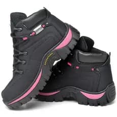 Bota Adventure Feminina Botinha Coturno Trilha Lona Reforçada