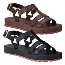 Kit 2 Pares Sandália Flatform Feminina Confortável Elegante e Estilosa para Trabalhar