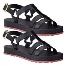 Kit 2 Pares Papete Sandália Feminina Elegante Casual Confortável Ideal para Trabalho e Lazer