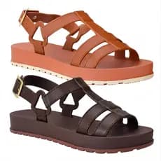 Kit 2 Pares Sandália Feminina Confortável Antiderrapante Macia e Elegante para o Verão e Trabalho