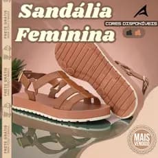 Sandália Feminina Papete Rasteira Injetada Confortável Dia A Dia