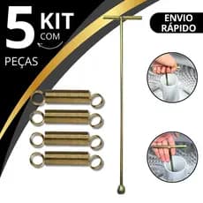 KIT Chave T 10mm Longa Agitador Electrolux 62cm Lm08 Lm06 + 4 molas