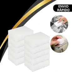 Esponja Mágica Branca Melamina Bucha Tira Mancha Limpeza Desengordura Nano Max Clean