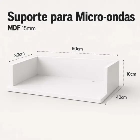 Suporte Microondas e Impressora 100% Mdf Já Vai Montado