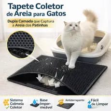 Tapete Coletor de Areia Para Gatos Higiênico Lavável Anti Sujeira Dupla Camada EVA