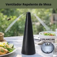 Ventilador Repelente de Mesa Espanta Moscas Mosquitos Muriçoca Casa Cozinha Restaurante Buffet