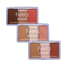 Paleta Trio De Contorno, Iluminador, Blush Feels Mood Hb75262 - Ruby Rose