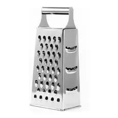 Ralador Inox 4 Faces Profissional Multifuncional – Ralador de Queijo, Legumes e Fatiador 4 em 1 Resistente e Fácil de Li