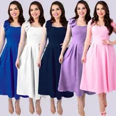 Vestido Elegante Alça Laço Ombro Longo Midi Festa Casamento Civil Moda Evangélica Casual Alfaiataria