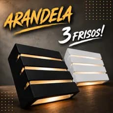Arandela 3 Frisos 3 fachos Luminária de Parede slim interna Externa Expedição