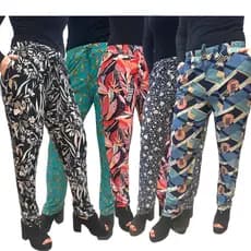 Kit 5 Calça Feminina Estampada Confortável