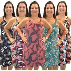 Kit 5 Vestido Plus Size Feminino C Alcinha Soltinho Versátil veste até 50