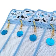 Saquinho Maternidade Organizador Kit com 5 Unidades Para Bolsa Maternidade Com Pingentes na Cor Azul
