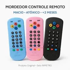 Mordedor Controle Remoto Vila Toy Macio Seguro Fácil de Segurar para Bebê
