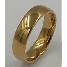 Aliança Banhada folheada a Ouro TUNGSTÊNIO 18k Tradicional 6mm
