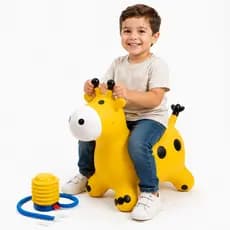Upa Upa Girafinha Inflável Brinquedo Infantil Sonoro para Bebê com Bomba de Inflar