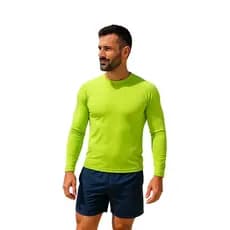 Camiseta Masculina Manga Longa Verde com Proteção UV