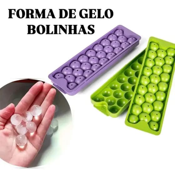 Kit 4 Forma De Gelo Redondo Bolinha Grande Plástico Para Drinks Whisky Cocktail Festa