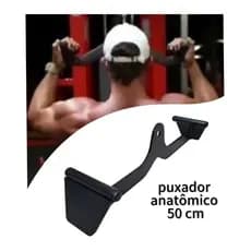 Puxador costas anatômico 50 cm pegada neutra musculação academia