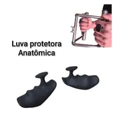 Par de luva protetora anatomica emborrachada academia musculaçao