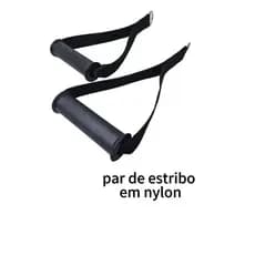Par de puxador estribo nylon cross over academia musculaçao