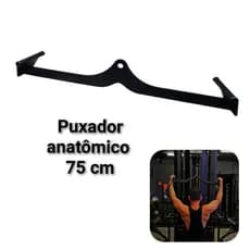 Puxador costas anatômico 75 cm pegada neutra academia musculação