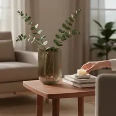 Vaso Decorativo Vidro Fumê Canelado Baixo Design Ondulado