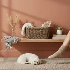 Cesto de Rattan Sintético Pequeno Retangular para Organizar e Decorar 33cm