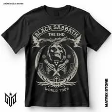 Camisa Banda Black Sabbath The End Blusa Camiseta de Rock 100% Algodão