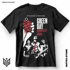 Camisa Green Day American Idiot Blusa Camiseta de Artistas Internacionais 100% Algodão