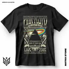 Camisa Pink Floyd Radio Gity Music Hall Blusa Camiseta de Rock 100% Algodão