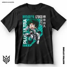 Camisa Deku Izuku Midoriya My Hero Academia Blusa Camiseta de Animes 100% Algodão
