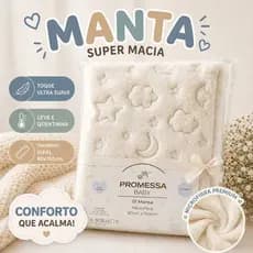 Manta Bebê 3D Microfibra Ultra Macia Cobertor Mantinha Maternidade Unissex Perfeita