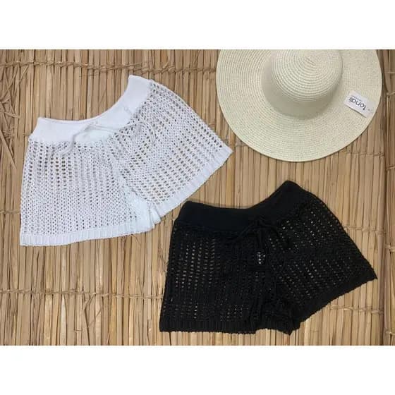 Shorts Saída de Praia Tricô Linha Slim