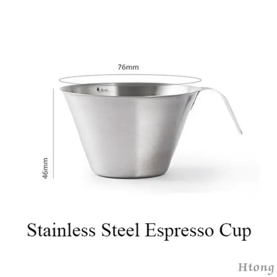 [Htong] 100ml/Copo De Café Expresso Onça Jigger Aço Inoxidável Leite Xícara De Chá Caneca Para Máquina Acessório Casa Re
